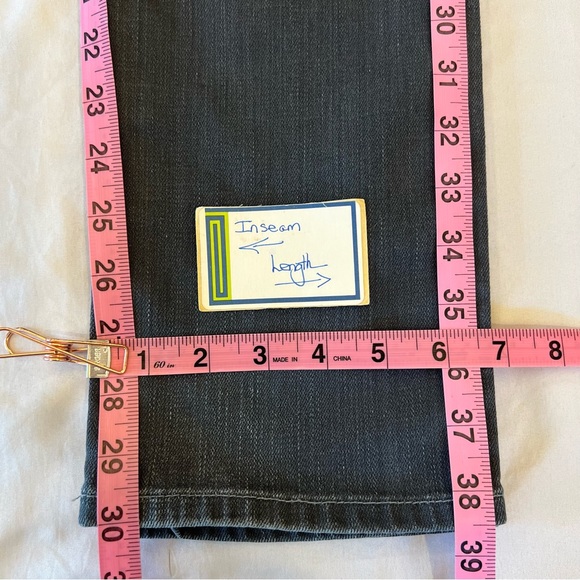 7 For All Mankind Kate Grey Rainbow Stitching Slim Denim Jeans Size 14 - Picture 16 of 16